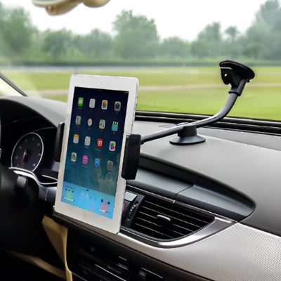 support pour tablette voiture Pare brise avec appareil en position verticale