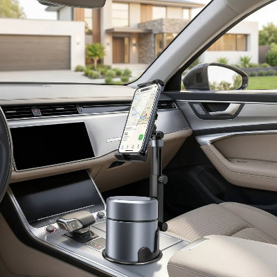 support tablette pour voiture Porte-gobelet installé avec téléphone
