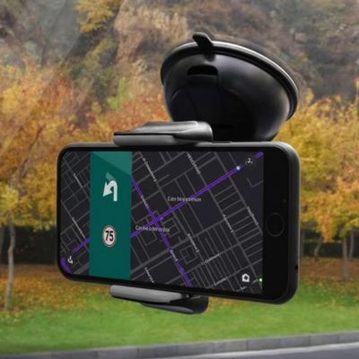 Support téléphone magnétique voiture Flexible sur pare brise avec portable