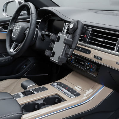 Support téléphone voiture 6 Encrages sur grille d'aération intérieur d'une auto 