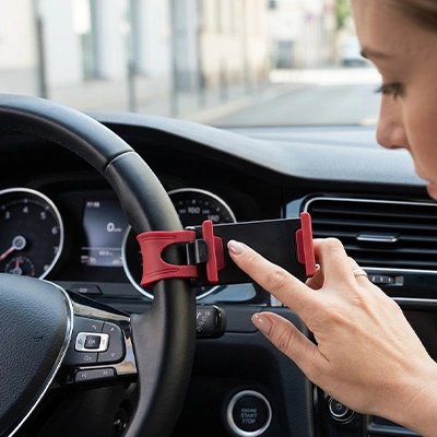 Support téléphone voiture Coussinet souple Rouge sans appareil