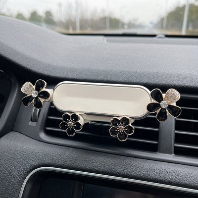 Support téléphone voiture Fleur blanc