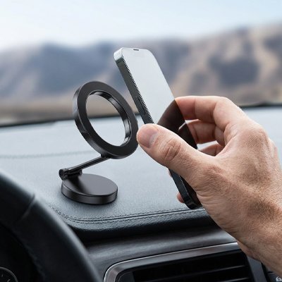 Support téléphone voiture Magnétique Pliable avec portable