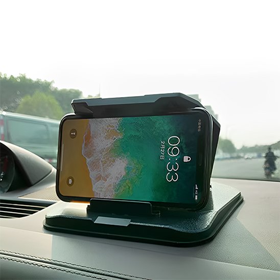 Support téléphone voiture multi-angle sur tableau de bord avec portable