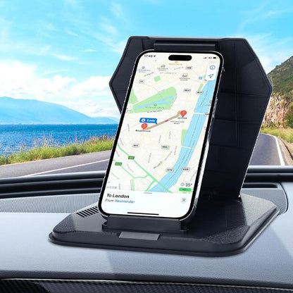 Support téléphone voiture multi-angle sur tableau de bord position horizontale