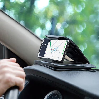 Support téléphone voiture multi-angle sur tableau de bord face conducteur