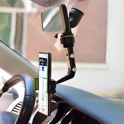 Support téléphone voiture orientable sur pare brise avant avec portable