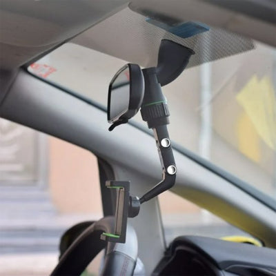 Support téléphone voiture orientable sur pare brise avant orientation verticale