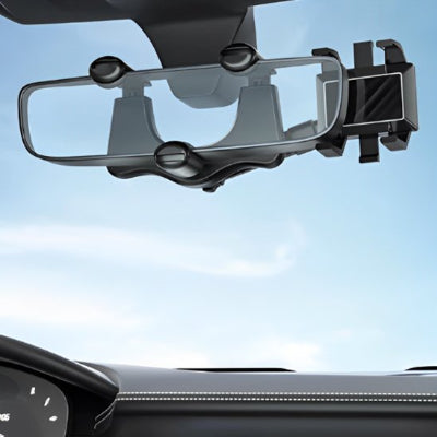 Support téléphone voiture retroviseur position gauche