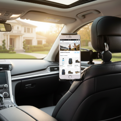 Support voiture tablette Sécuritaire Antidérapant avec téléphone
