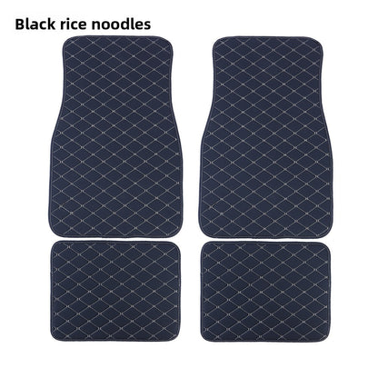 tapis de sol de voiture noir blanc 4 pieces