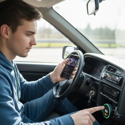 Transmetteur fm bluetooth LED intégré connexion