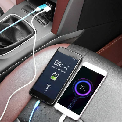 transmetteur fm Bluetooth voiture installé et charge 2 téléphones