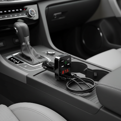 transmetteur fm Bluetooth voiture sur console centrale