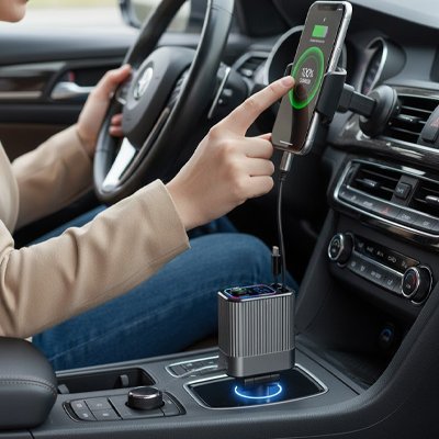 Utilisation Transmetteur fm bluetooth Multifonction sur téléphone